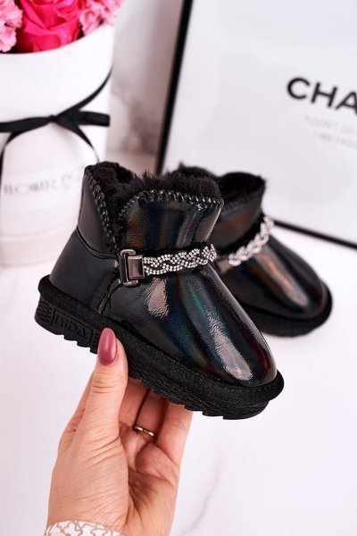 Kinder Schneestiefel mit Fleece Petrol Schwarz Princess