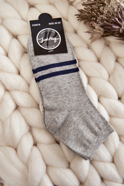 Socquettes femme en coton Gris