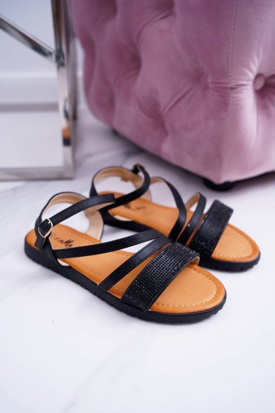 Juodi elegantiški moteriški sandalai Noemie