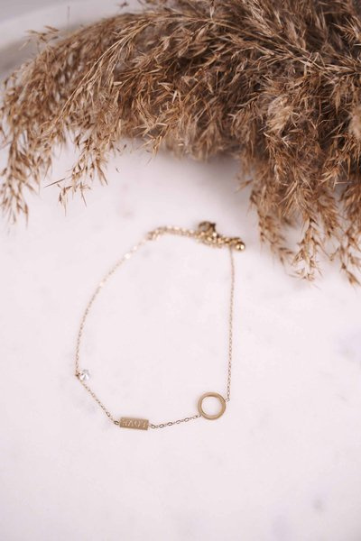 Bracelet Femme Leg Circle et Oxyde de Zirconium Or Always