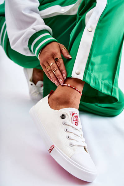 Damen Big Star Sneakers FF274087 Weiß und Rot