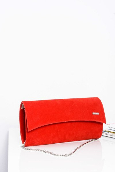 Rote Wildleder-Clutch-Tasche für Frauen