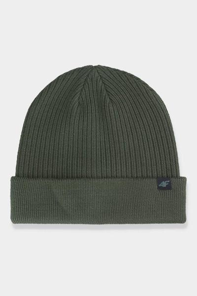 Férfi téli sapka 4F 4FAW23ACAPM309-43S khaki