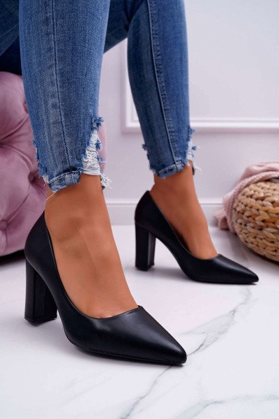 Damen Pumps mit hohem Absatz Schwarz Femmini