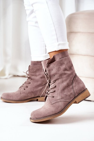 Cizme cu dublu pupers gri Violetta