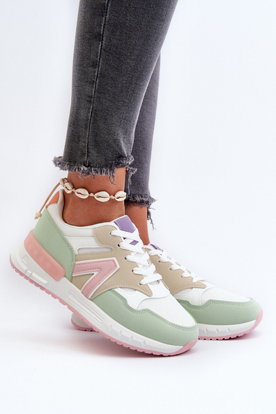 Baskets pour femmes en cuir écologique en multicolore Vinelli