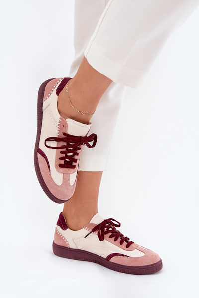 Női Bőr Sneakers Zazoo N1220 Bézs