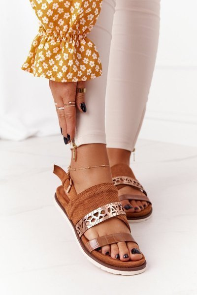 Damen Sandalen aus Wildleder Camel Asturia