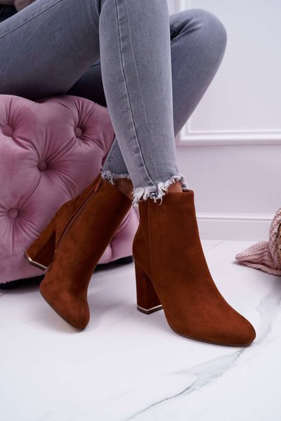Cizme cu toc pentru femei Camel Sadie