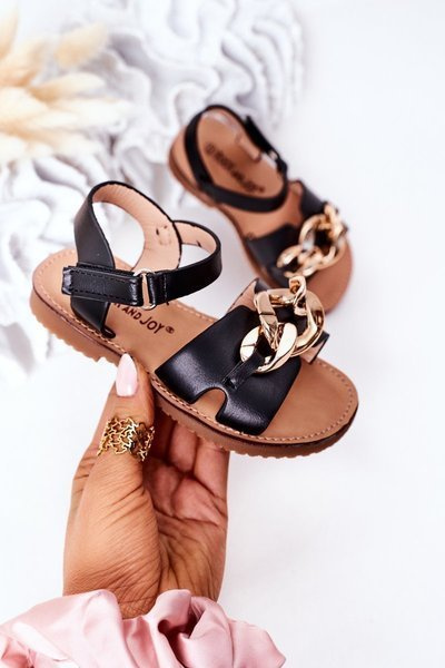 Sandales Enfant Avec Chaîne Noir Buffy