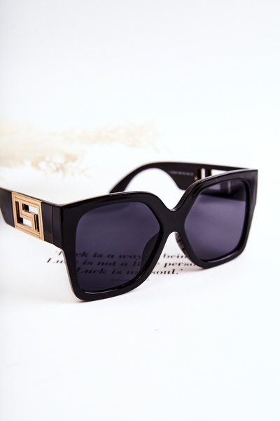 Ochelari de soare la modă pentru femei V120045 Negru