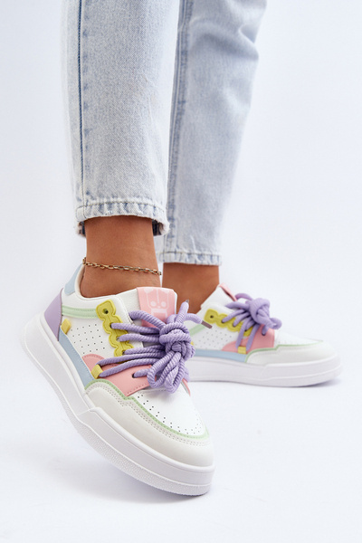 Damen Sneakers aus Kunstleder Multicolor Avanalis
