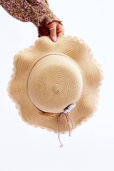 Chapeau Enfant À La Mode Avec Poisson Beige