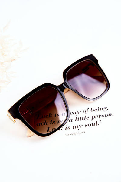 Lunettes de soleil Femme V120026 Noir et Beige