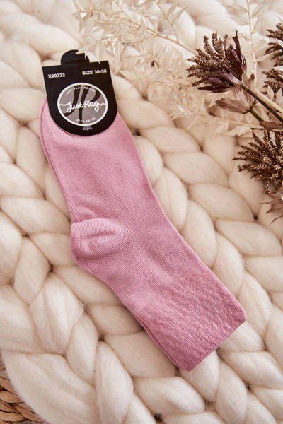 Chaussettes Classiques En Coton Pour Femme Rose
