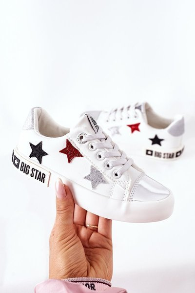Adidași din piele pentru copii Big Star II374032 Alb