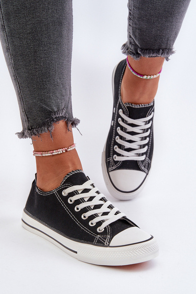 Baskets basses classiques noires pour femmes Caelira