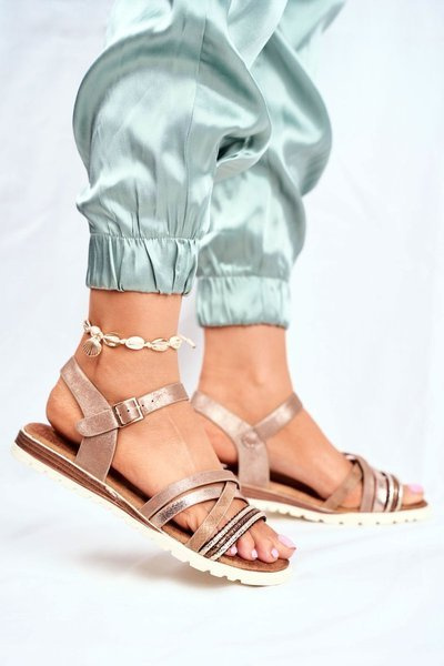 Sandales Plates Femme Marron Replay