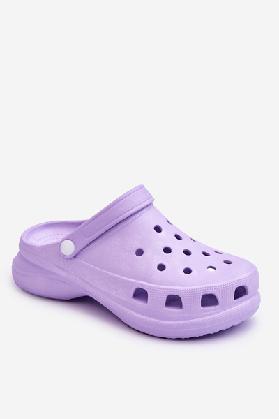 Sandale de crocs de spumă pe un talc de katniss violet