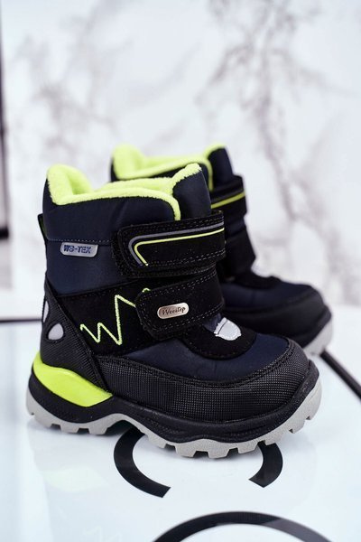 Kinder Schneestiefel aus Wolle Marineblau Booom