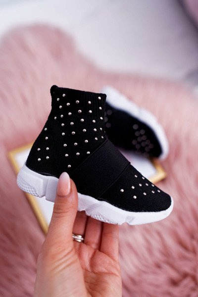 Kinder Teenager Sportschuhe Slip-on Schwarz Delma