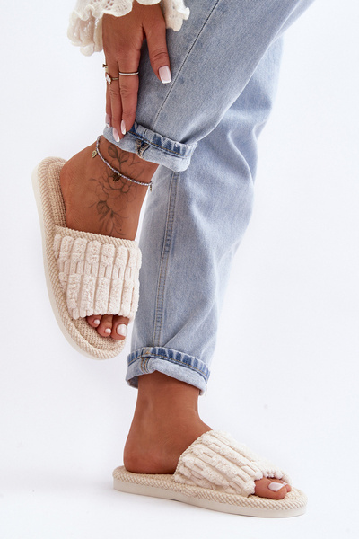 Pantoufles classiques beiges pour femmes Rirovi