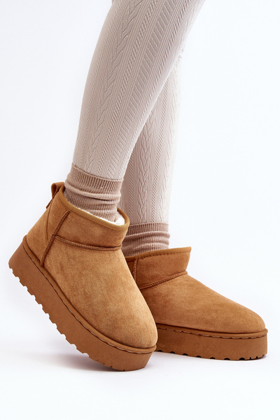 Damen Schneestiefel Mit Plattform Und Gefüttertem Fell Camel Xamella