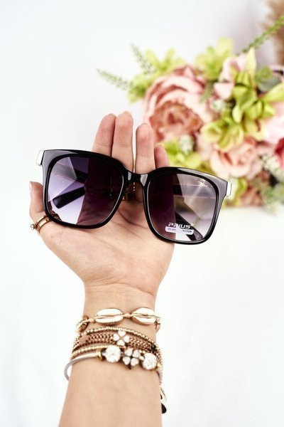 Moteriški akiniai nuo saulės Gold Prius PR-V43 Black Gradient