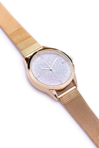 Michael John Women's Gold Watch Bracelet Brocade Rapter