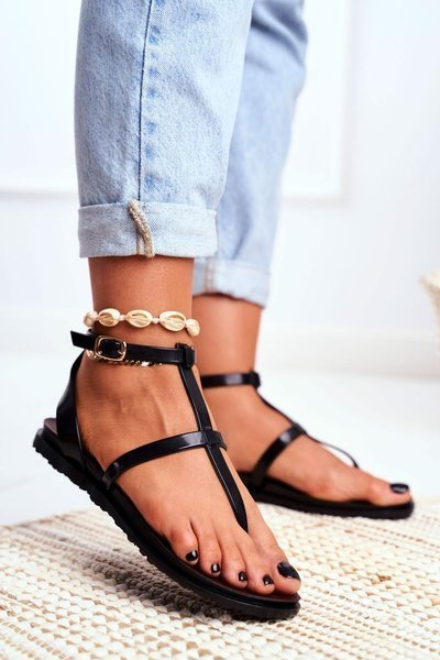 Lu Boo Roman Flip Flops Szandál Lento fekete