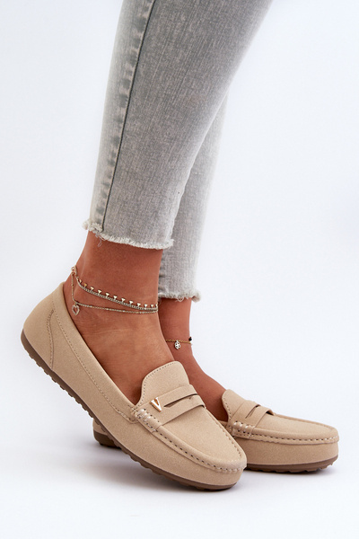 Klassische Damen Mokassins in Beige Iramarie
