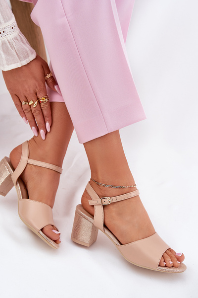 Damen Sandalen mit Absatz Vinceza 20275 beige