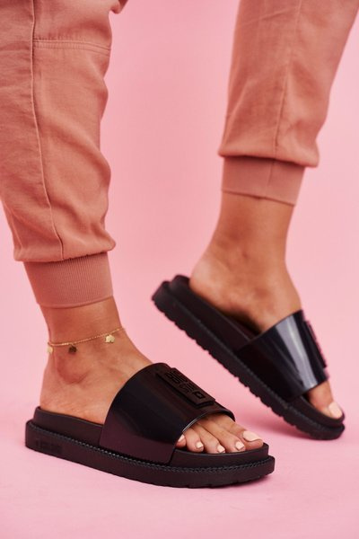 Big Star Damen Plateau Flip Flops Schwarz FF274813