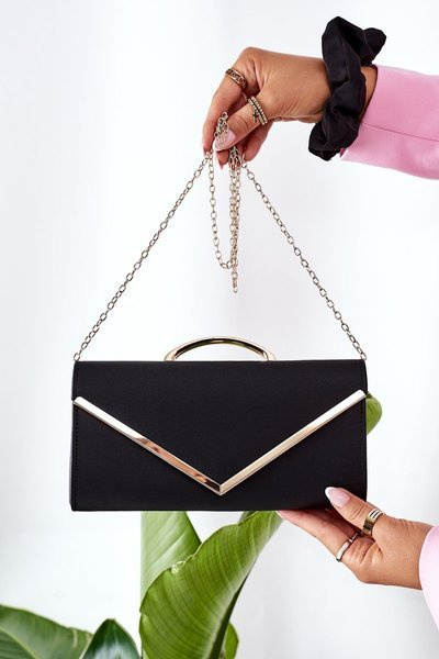 Pochette élégante avec chaîne noir