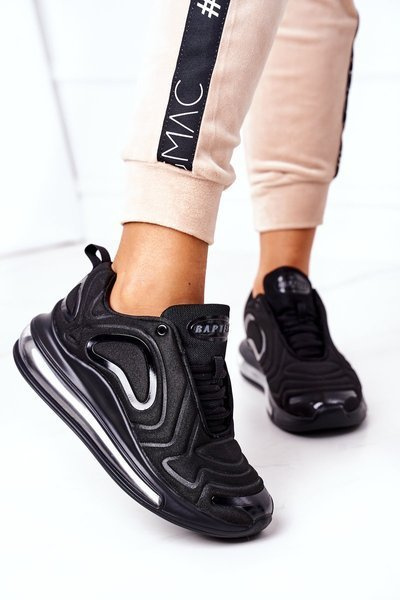 Damen Turnschuhe Sportschuhe Schwarz Rapter