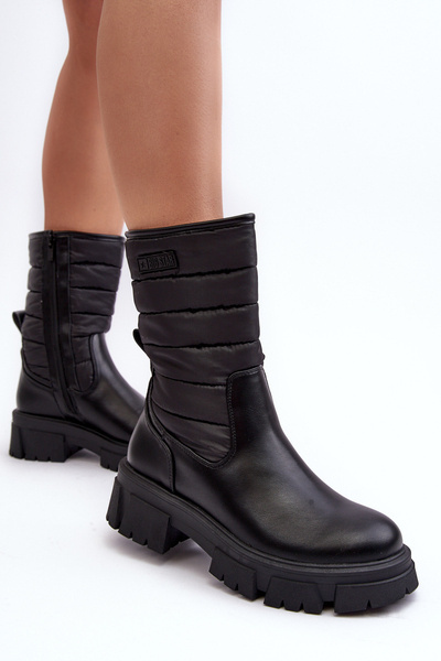 Gefütterte Schneestiefel Mit Reißverschluss Schwarz Big Star MM274068