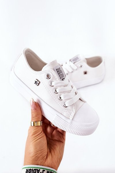 Adidaje din piele pentru copii Big Star FF374300 Alb