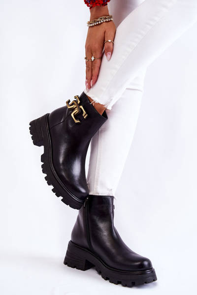 Bottes Chaudes Travailleurs Avec Décoration Laura Messi 2500 Noir