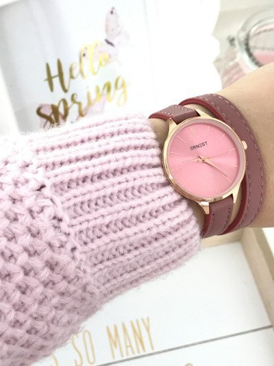 Montre Femme Ernest Jules Rose Foncé