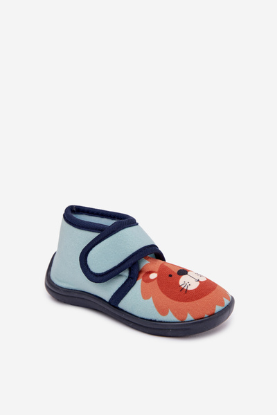 Kinderhausschuhe mit Klettverschluss Blau Katline