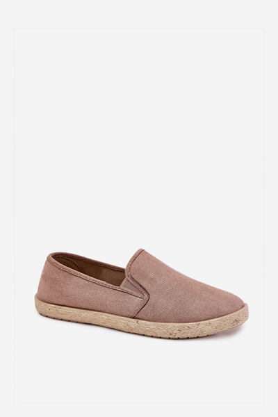 Herren Espadrilles Sneakers aus Eco-Suede dunkelbeige Lunaria