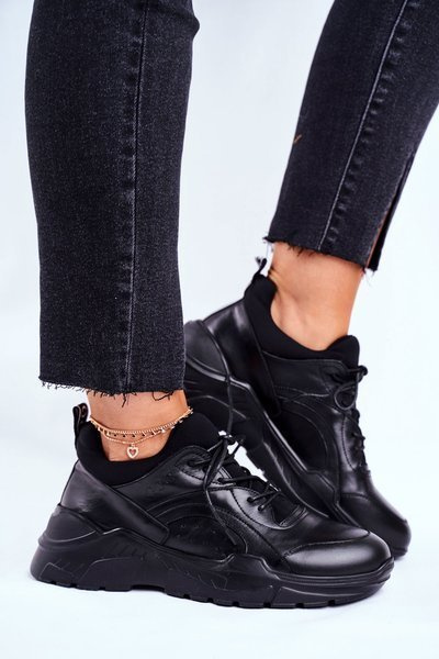 Chaussures de sport en cuir Baskets GOE GG2N3041 Noir