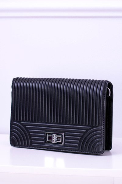 Sac à main rayé classique noir pour femme