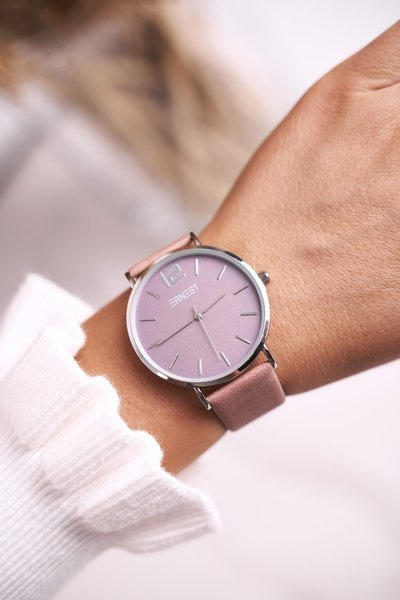 Moteriškas laikrodis Ernest Powder Pink Elena