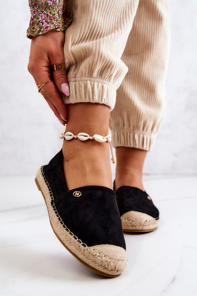 Női velúr Espadrilles fekete Joaquin