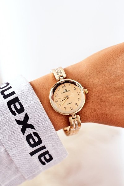 Montre sur bracelet avec zircons cubiques Giorgio & Dario Gold