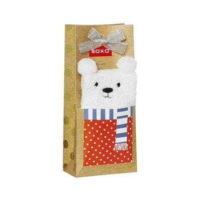 Chaussettes SOXO grises pour femmes dans des boîtes de Noël