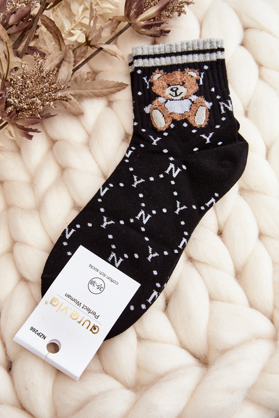 Chaussettes Femme avec Ours Noir