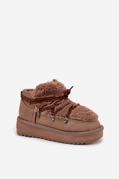 Bottes d'hiver pour enfants et adolescents avec fourrure DFranklin DFSH370011 Marron