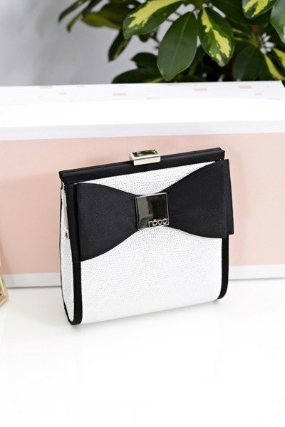 Silberne Damen-Kupplungshandtasche